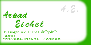 arpad eichel business card